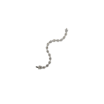 Elegant Leaf Motif Pavé Bracelet – Silver-Tone