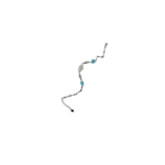 Delicate Silver-Tone Bracelet with Blue Beads and Sparkling Charm