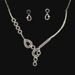 GraceDrop Diamond-Finish Necklace Set