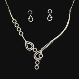 GraceDrop Diamond-Finish Necklace Set